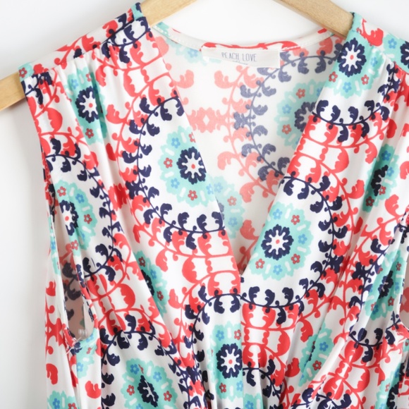 Peach Love California Printed Dress - Picture 5 of 7